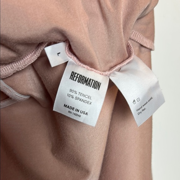 Reformation Mary Tank Dress Spandex pockets large - Picture 7 of 7